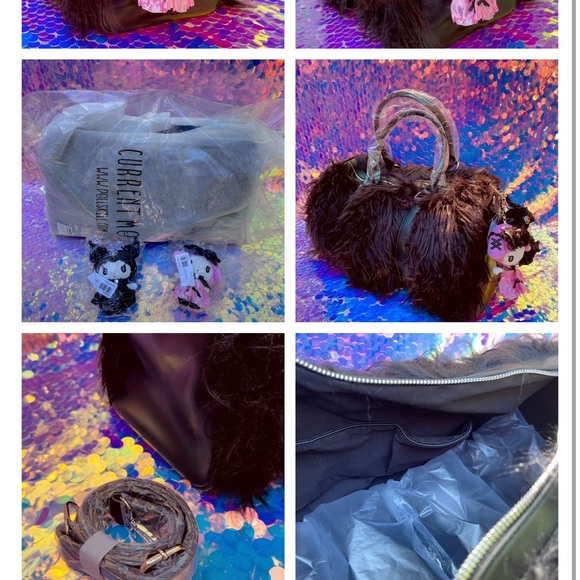 My Melody & Kuromi Mascot plush Keychains & Blk Shaggy Dolls kill Weekender NWT - Picture 10 of 10